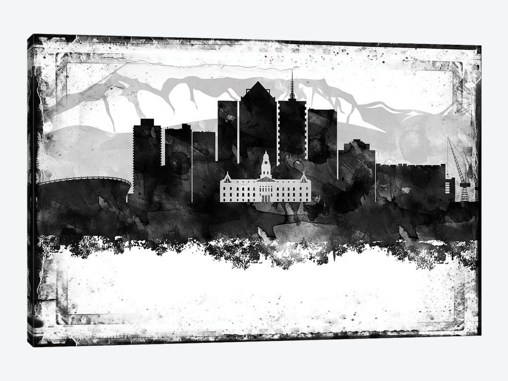 Cape Town Black & White Film by WallDecorAddict 1-piece Canvas Wall Art