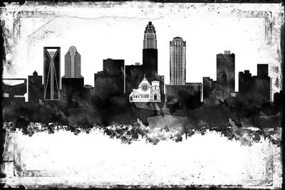 Charlotte Black & White Film by WallDecorAddict art print