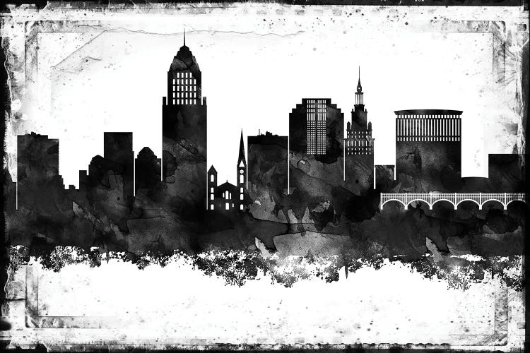 Cleveland Black & White Film by WallDecorAddict wall art