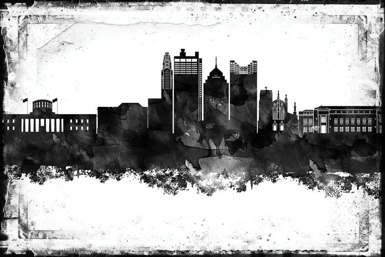Columbus Black & White Film by WallDecorAddict wall art
