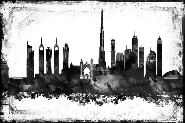 United Arab Emirates: Dubai Black & White Film by WallDecorAddict