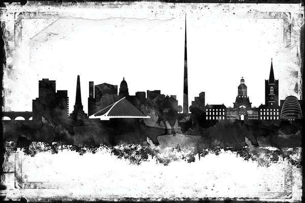 Dublin: Dublin Black & White Film by WallDecorAddict