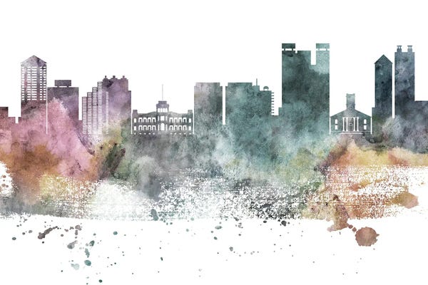 Honolulu: Honolulu Pastel Skylines by WallDecorAddict