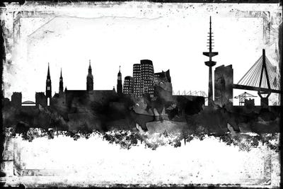 Dusseldorf Black & White Film by WallDecorAddict multi panel art