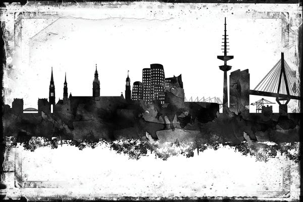 Dusseldorf: Dusseldorf Black & White Film by WallDecorAddict