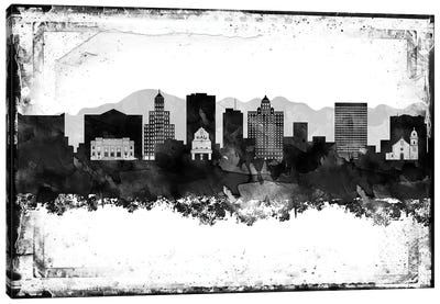 El Paso Black & White Film Canvas Art Print