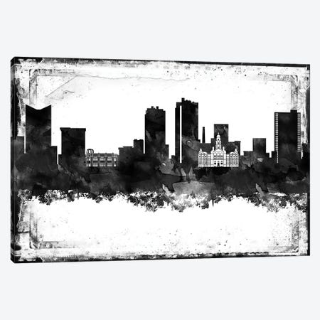 Fort Worth Black & White Film Canvas Print #WDA1424} by WallDecorAddict Canvas Art Print