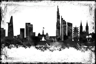 Ho Chi Minh Black & White Film by WallDecorAddict framed canvas print