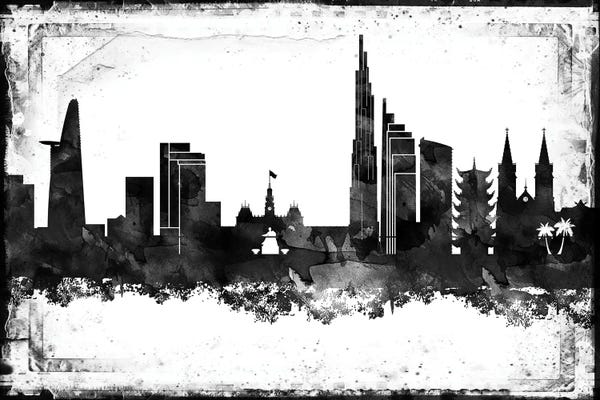 Ho Chi Minh City (Saigon): Ho Chi Minh Black & White Film by WallDecorAddict