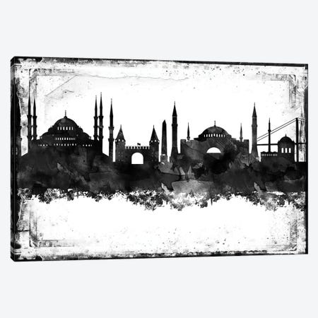 Istanbul Black & White Film Canvas Print #WDA1432} by WallDecorAddict Canvas Art Print