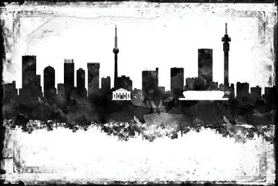 Johannesburg Black & White Film by WallDecorAddict art print