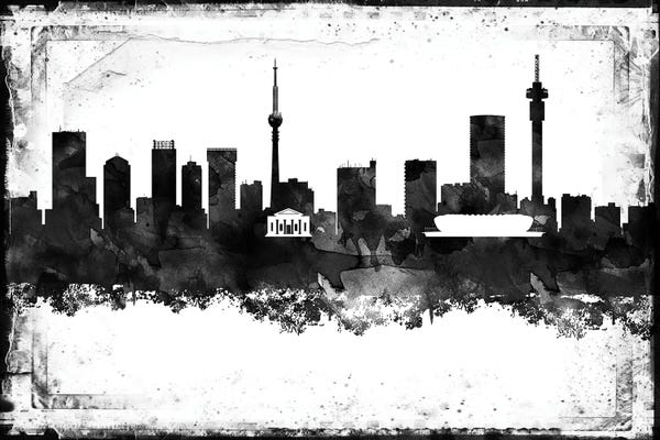 Johannesburg: Johannesburg Black & White Film by WallDecorAddict