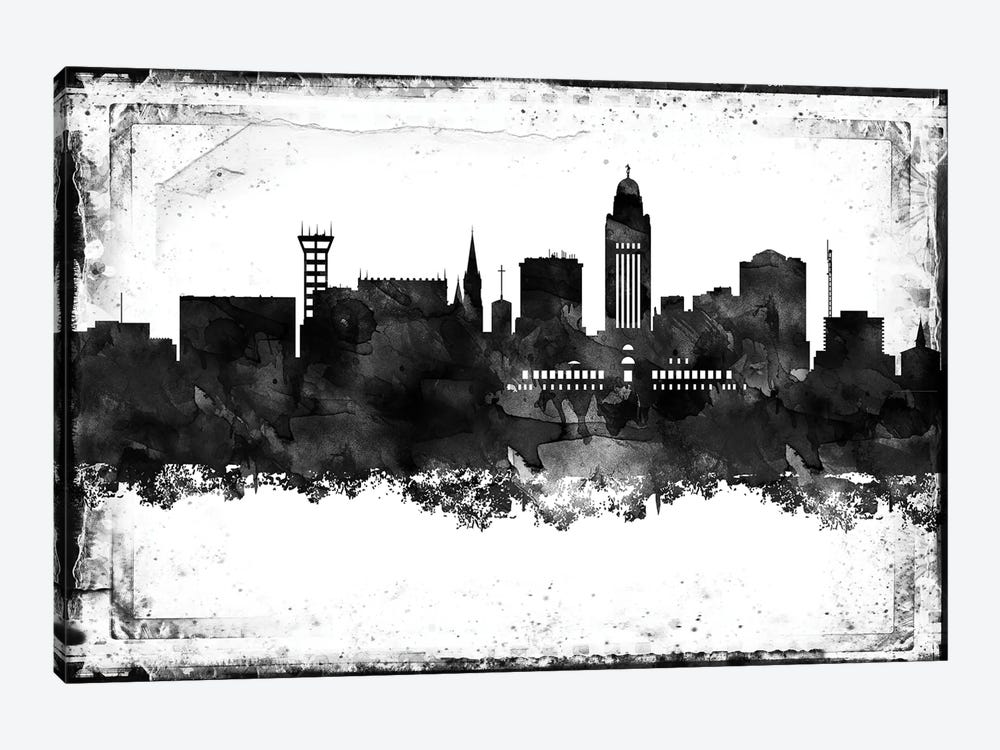 Lincoln Black & White Film by WallDecorAddict 1-piece Art Print