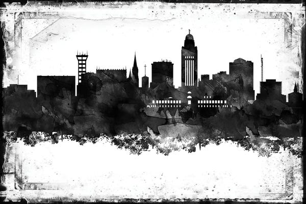 Nebraska: Lincoln Black & White Film by WallDecorAddict