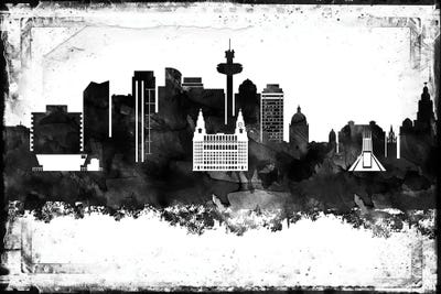Liverpool Black & White Film by WallDecorAddict framed wall art