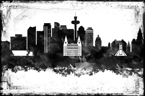 Liverpool: Liverpool Black & White Film by WallDecorAddict