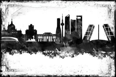 Madrid Black & White Film by WallDecorAddict multi panel art