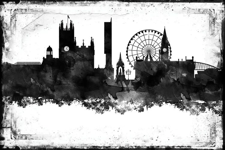 Manchester Black & White Film by WallDecorAddict wall art