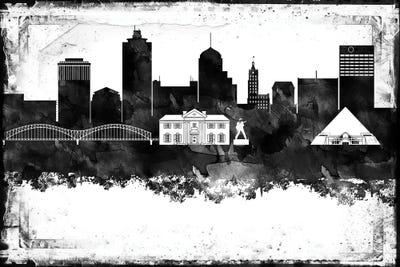 Memphis Black & White Film by WallDecorAddict canvas print
