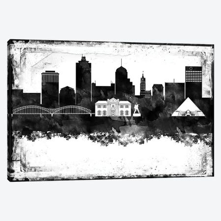 Memphis Black & White Film Canvas Print #WDA1447} by WallDecorAddict Art Print