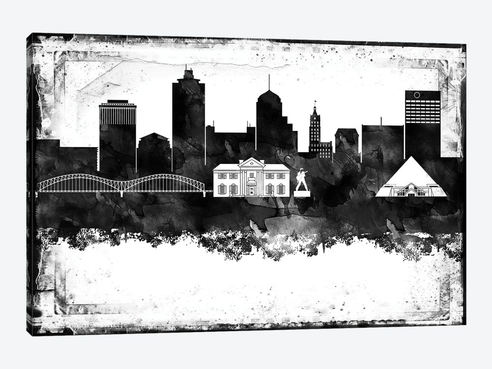 Memphis Black & White Film by WallDecorAddict 1-piece Canvas Art