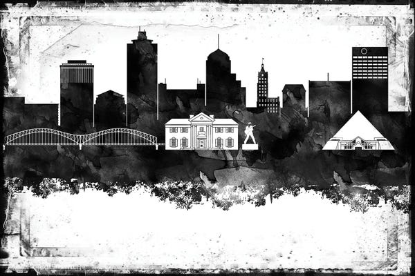 Tennessee: Memphis Black & White Film by WallDecorAddict