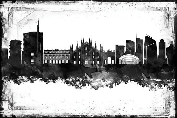Lombardy: Milan Black & White Film by WallDecorAddict