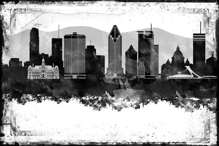 Montreal Black & White Film by WallDecorAddict wall art