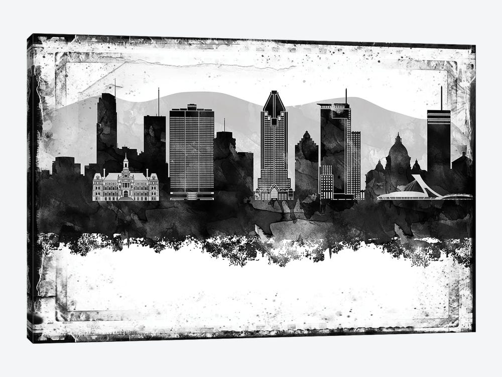 Montreal Black & White Film by WallDecorAddict 1-piece Canvas Wall Art