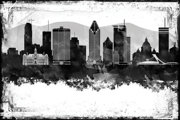 Quebec: Montreal Black & White Film by WallDecorAddict