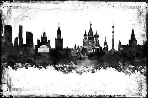 Moscow: Moscow Black & White Film by WallDecorAddict