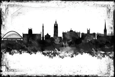 Newcastle Black & White Film by WallDecorAddict art print