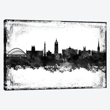 Newcastle Black & White Film Canvas Print #WDA1454} by WallDecorAddict Canvas Artwork