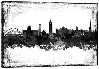 Newcastle Black & White Film Canvas Art Print