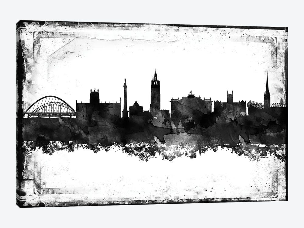 Newcastle Black & White Film by WallDecorAddict 1-piece Canvas Artwork