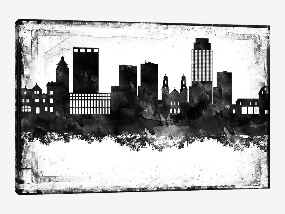 Omaha Black & White Film by WallDecorAddict 1-piece Canvas Print
