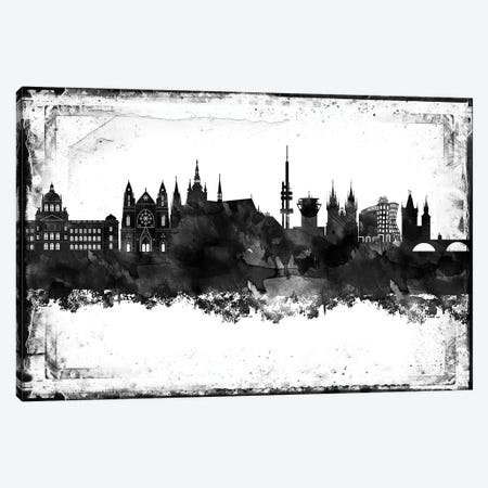 Prague Black & White Film Canvas Print #WDA1465} by WallDecorAddict Canvas Print