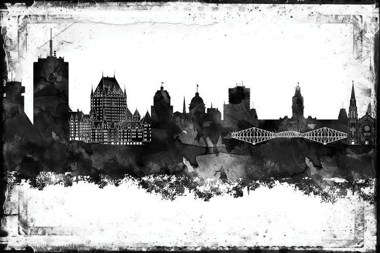 Quebec Black & White Film by WallDecorAddict wall art
