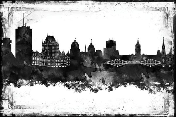 Quebec: Quebec Black & White Film by WallDecorAddict