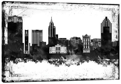 Raleigh Black & White Film Canvas Art Print - North Carolina Art
