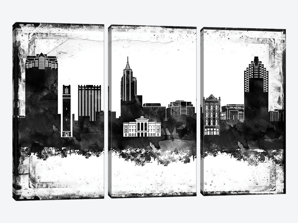 Raleigh Black & White Film by WallDecorAddict 3-piece Art Print