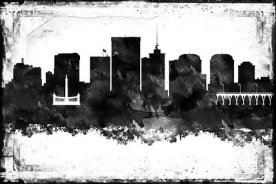 Richmond Black & White Film by WallDecorAddict canvas print