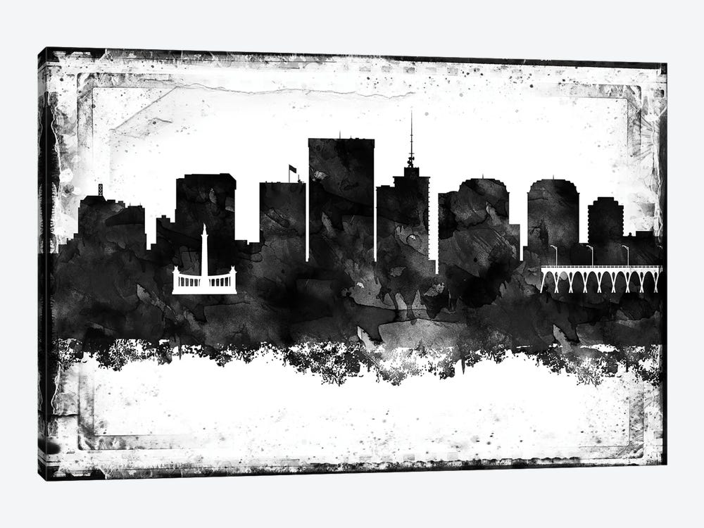 Richmond Black & White Film by WallDecorAddict 1-piece Canvas Artwork