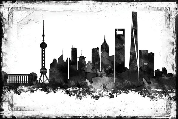 Shanghai: Shanghai Black & White Film by WallDecorAddict