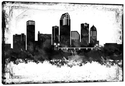 Tampa Black & White Film Canvas Art Print - Tampa Art