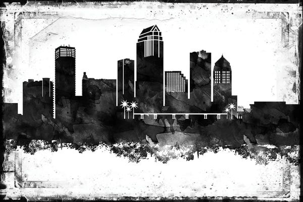 Tampa Bay: Tampa Black & White Film by WallDecorAddict