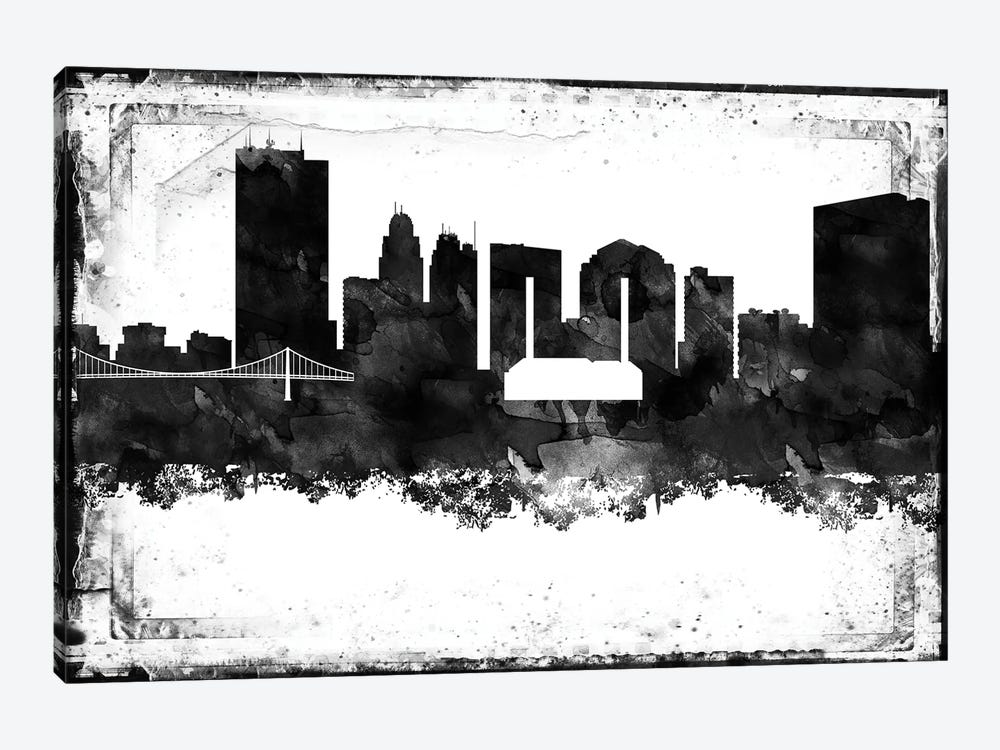 Toledo Black & White Film by WallDecorAddict 1-piece Canvas Print