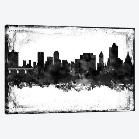 Tulsa Black & White Film Canvas Print #WDA1481} by WallDecorAddict Canvas Artwork
