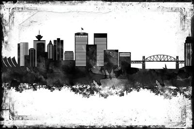 Vancouver Black & White Film by WallDecorAddict art print