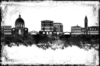 Venice Black & White Film by WallDecorAddict canvas print